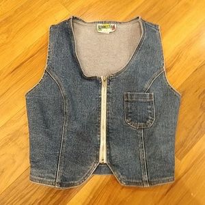 Girl's denim vest